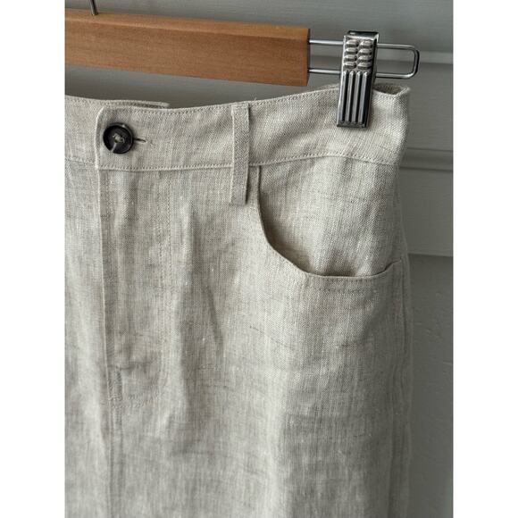 Reformation Tazz Linen Maxi Skirt Size 2 in Oatmeal NWT - Picture 6 of 12